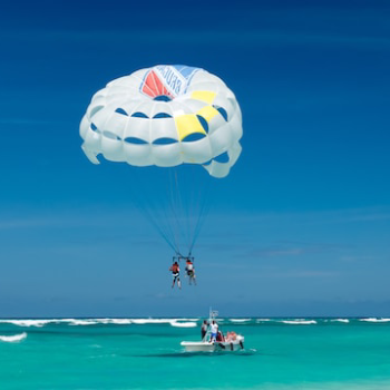 person parasailing