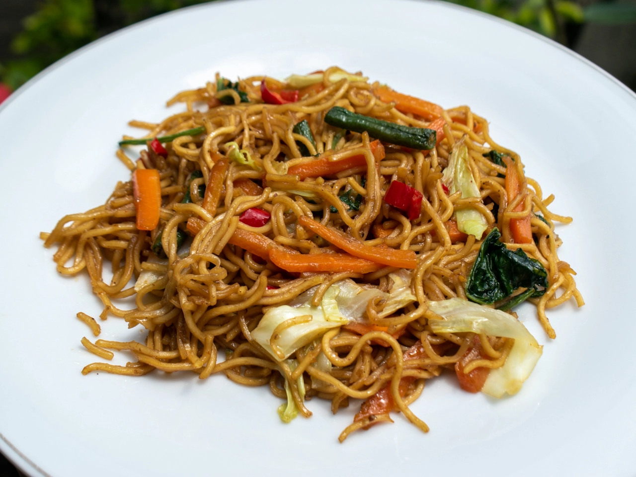 fried noodles in cooking class on gili trawangan