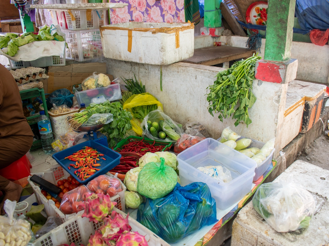 local market on gili trawangan
