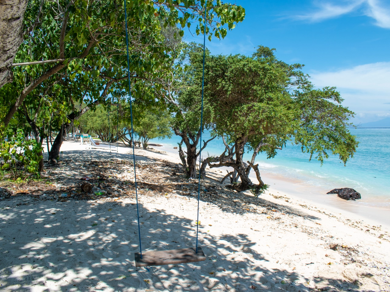 little swing at the northwest beach on gili trawangan