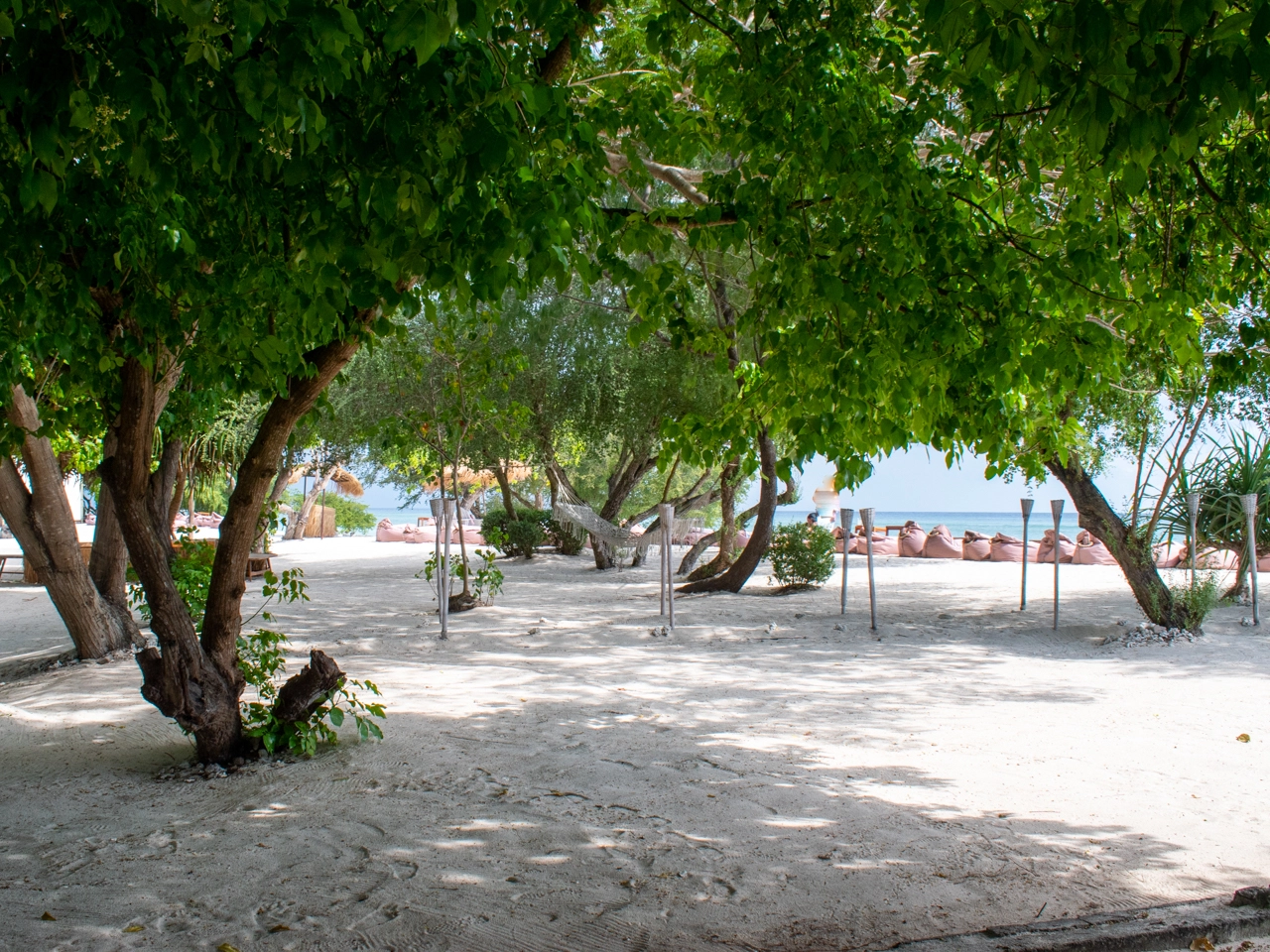 west beach on gili trawangan with some trees